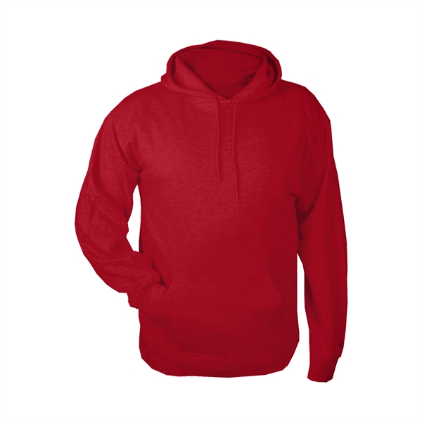 Fleece hoodie with two-ply hood with drawcord, spandex reinforced rib knit... from ASI 37461 Augusta Sportswear