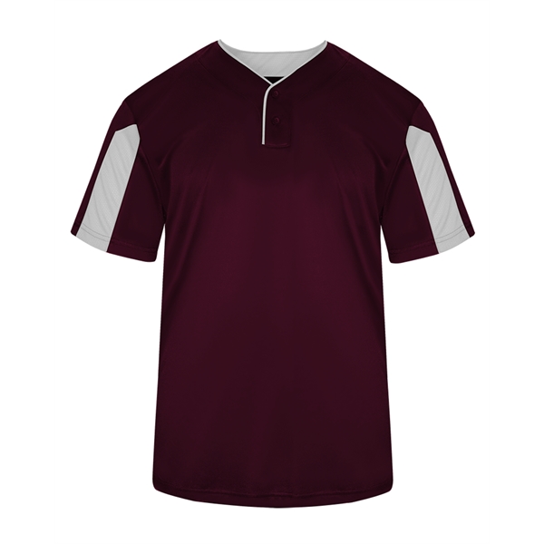 Jerseys Self-fabric collar, Two-button placket with piping detail, sport paneled shoulder... from ASI 37461 Augusta Sportswear