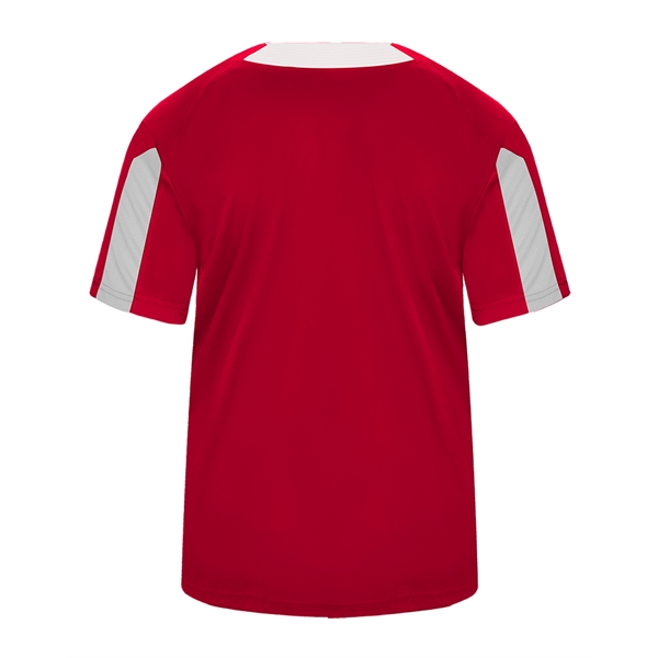 Jerseys Self-fabric collar, Two-button placket with piping detail, sport paneled shoulder... from ASI 37461 Augusta Sportswear