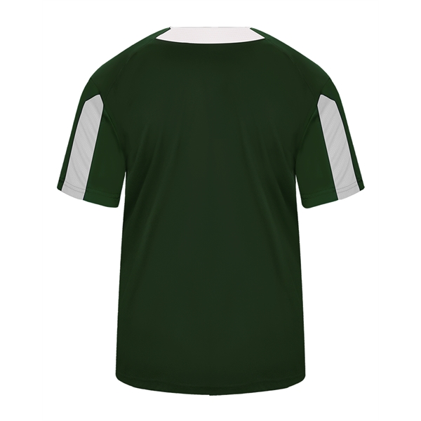 Jerseys Self-fabric collar, Two-button placket with piping detail, sport paneled shoulder... from ASI 37461 Augusta Sportswear