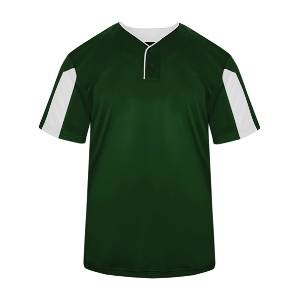 Jerseys Self-fabric collar, Two-button placket with piping detail, sport paneled shoulder... from ASI 37461 Augusta Sportswear