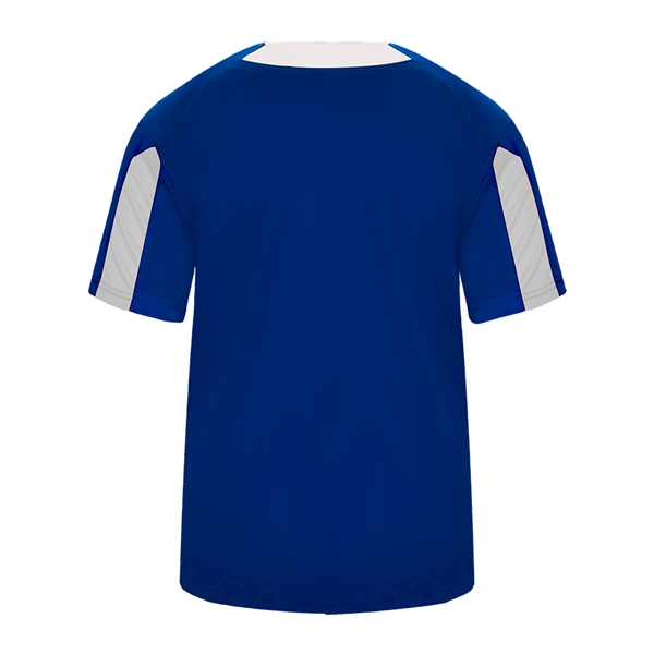 Jerseys Self-fabric collar, Two-button placket with piping detail, sport paneled shoulder... from ASI 37461 Augusta Sportswear