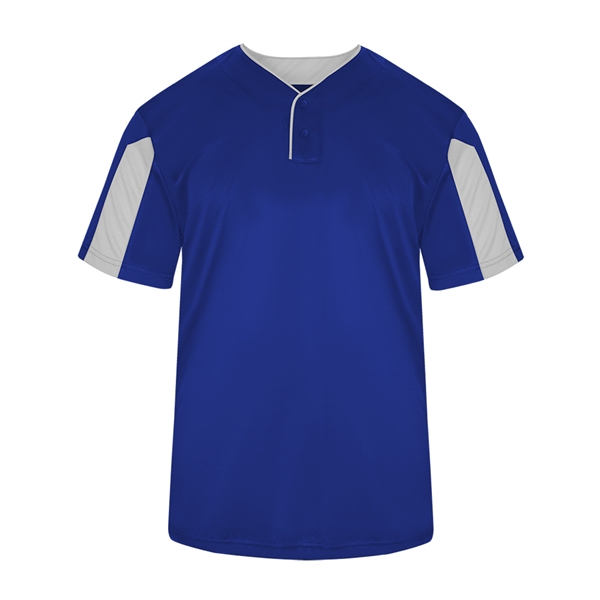 Jerseys Self-fabric collar, Two-button placket with piping detail, sport paneled shoulder... from ASI 37461 Augusta Sportswear