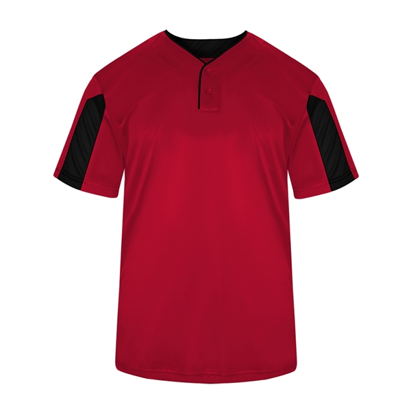 Jerseys Self-fabric collar, Two-button placket with piping detail, sport paneled shoulder... from ASI 37461 Augusta Sportswear