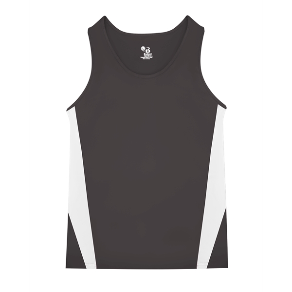 Singlet with contrast side inserts, self-fabric binding neck and armhole.... from ASI 37461 Augusta Sportswear