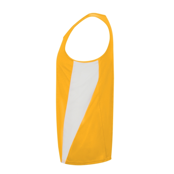 Singlet with contrast side inserts, self-fabric binding neck and armhole.... from ASI 37461 Augusta Sportswear