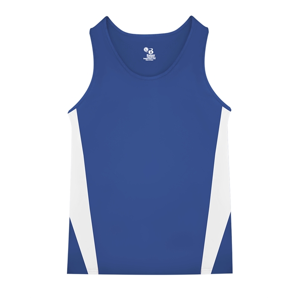 Singlet with contrast side inserts, self-fabric binding neck and armhole.... from ASI 37461 Augusta Sportswear