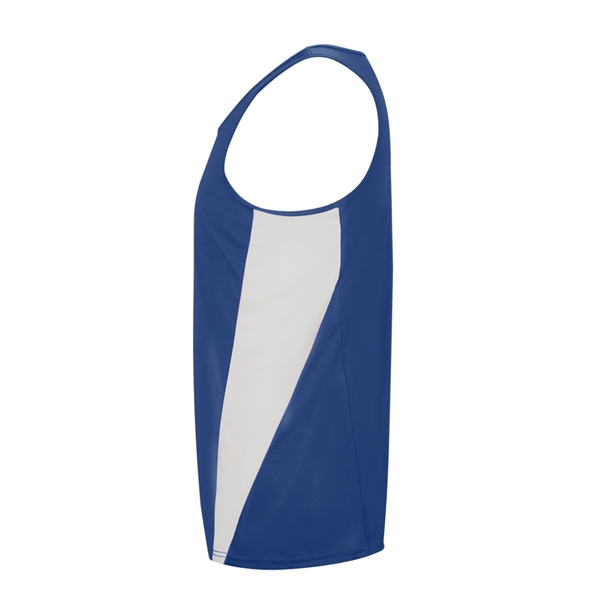 Singlet with contrast side inserts, self-fabric binding neck and armhole.... from ASI 37461 Augusta Sportswear