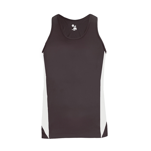 Women's singlet with self-fabric binding neck and armhole, contrast side inserts.... from ASI 37461 Augusta Sportswear