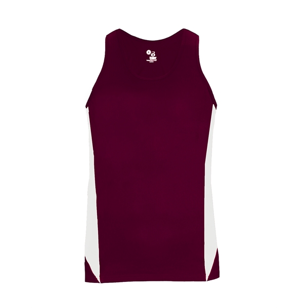 Women's singlet with self-fabric binding neck and armhole, contrast side inserts.... from ASI 37461 Augusta Sportswear