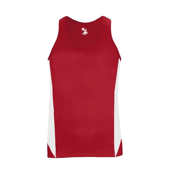 Women's singlet with self-fabric binding neck and armhole, contrast side inserts.... from ASI 37461 Augusta Sportswear