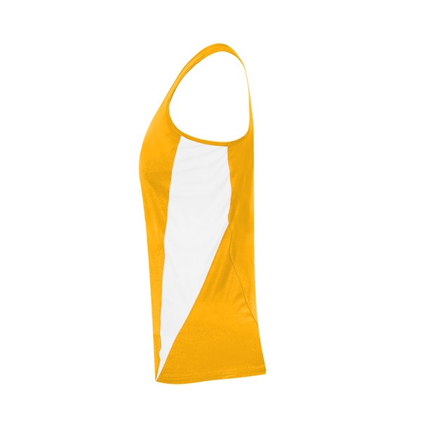 Women's singlet with self-fabric binding neck and armhole, contrast side inserts.... from ASI 37461 Augusta Sportswear