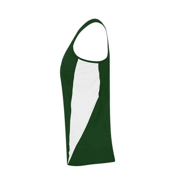 Women's singlet with self-fabric binding neck and armhole, contrast side inserts.... from ASI 37461 Augusta Sportswear