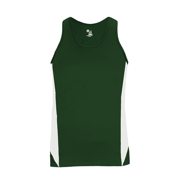 Women's singlet with self-fabric binding neck and armhole, contrast side inserts.... from ASI 37461 Augusta Sportswear