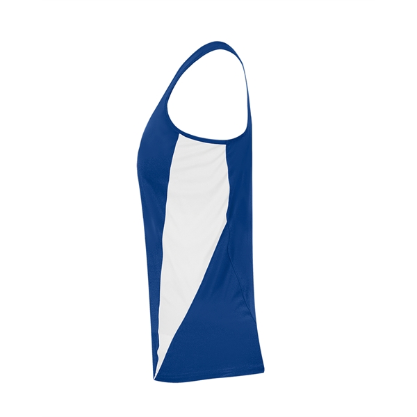 Women's singlet with self-fabric binding neck and armhole, contrast side inserts.... from ASI 37461 Augusta Sportswear