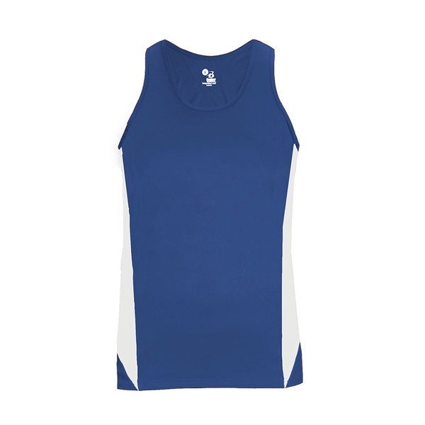 Women's singlet with self-fabric binding neck and armhole, contrast side inserts.... from ASI 37461 Augusta Sportswear
