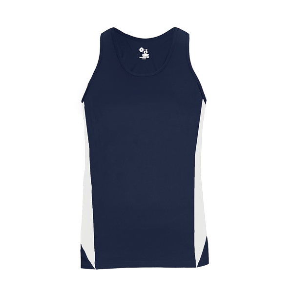 Women's singlet with self-fabric binding neck and armhole, contrast side inserts.... from ASI 37461 Augusta Sportswear