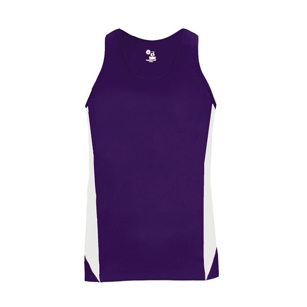 Women's singlet with self-fabric binding neck and armhole, contrast side inserts.... from ASI 37461 Augusta Sportswear