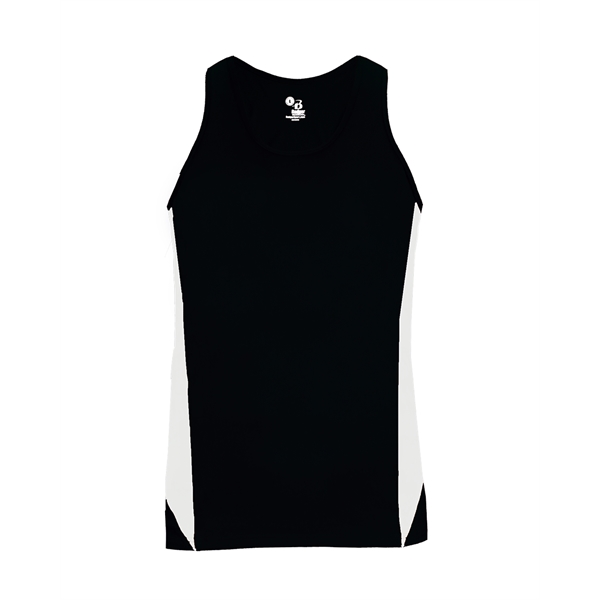 Women's singlet with self-fabric binding neck and armhole, contrast side inserts.... from ASI 37461 Augusta Sportswear