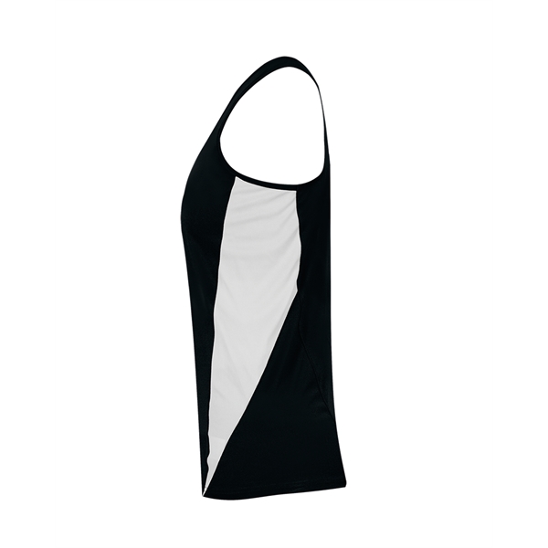 Women's singlet with self-fabric binding neck and armhole, contrast side inserts.... from ASI 37461 Augusta Sportswear