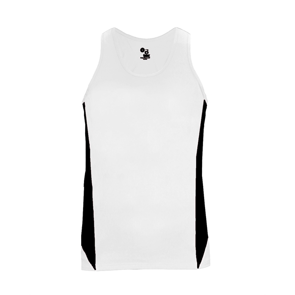Women's singlet with self-fabric binding neck and armhole, contrast side inserts.... from ASI 37461 Augusta Sportswear
