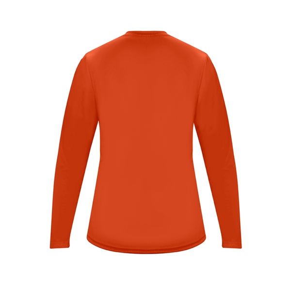 Long sleeve women's tee with double-needle hem, self-fabric collar and cuffs.... from ASI 37461 Augusta Sportswear