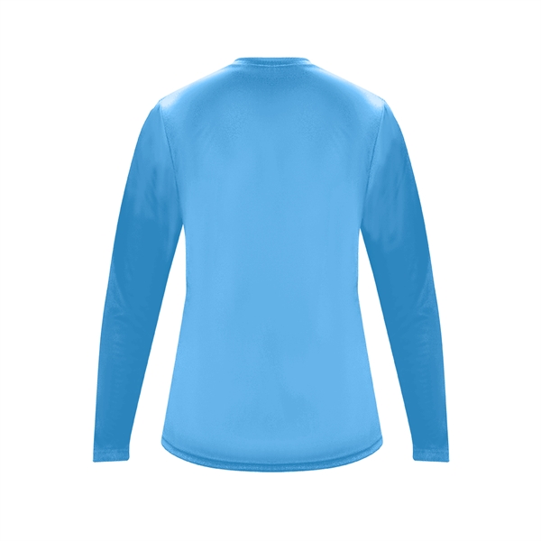 Long sleeve women's tee with double-needle hem, self-fabric collar and cuffs.... from ASI 37461 Augusta Sportswear