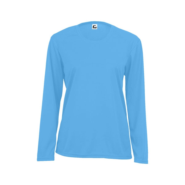 Long sleeve women's tee with double-needle hem, self-fabric collar and cuffs.... from ASI 37461 Augusta Sportswear