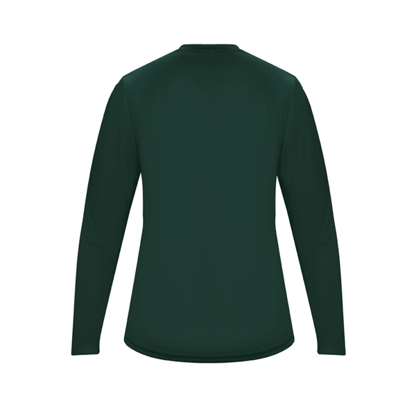 Long sleeve women's tee with double-needle hem, self-fabric collar and cuffs.... from ASI 37461 Augusta Sportswear