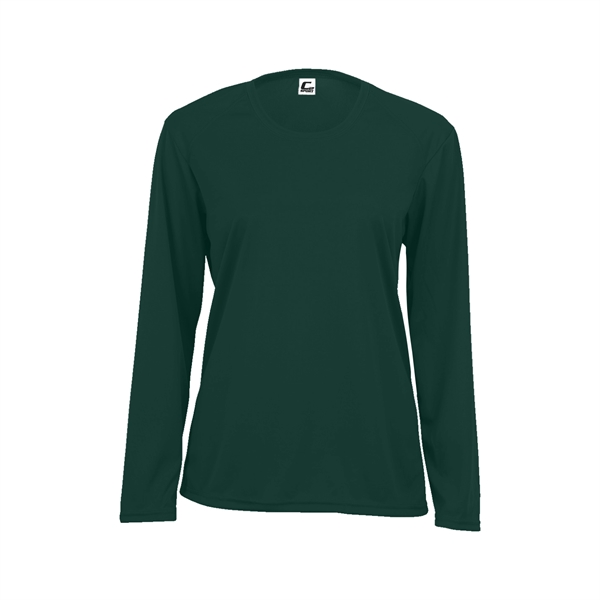 Long sleeve women's tee with double-needle hem, self-fabric collar and cuffs.... from ASI 37461 Augusta Sportswear