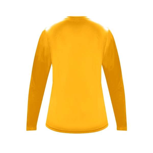 Long sleeve women's tee with double-needle hem, self-fabric collar and cuffs.... from ASI 37461 Augusta Sportswear