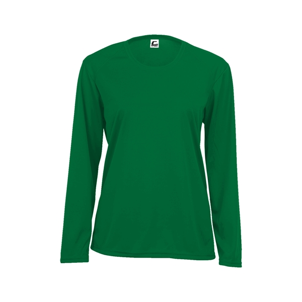 Long sleeve women's tee with double-needle hem, self-fabric collar and cuffs.... from ASI 37461 Augusta Sportswear