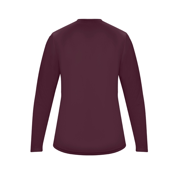 Long sleeve women's tee with double-needle hem, self-fabric collar and cuffs.... from ASI 37461 Augusta Sportswear