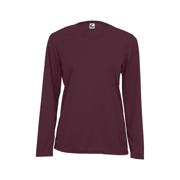 Long sleeve women's tee with double-needle hem, self-fabric collar and cuffs.... from ASI 37461 Augusta Sportswear