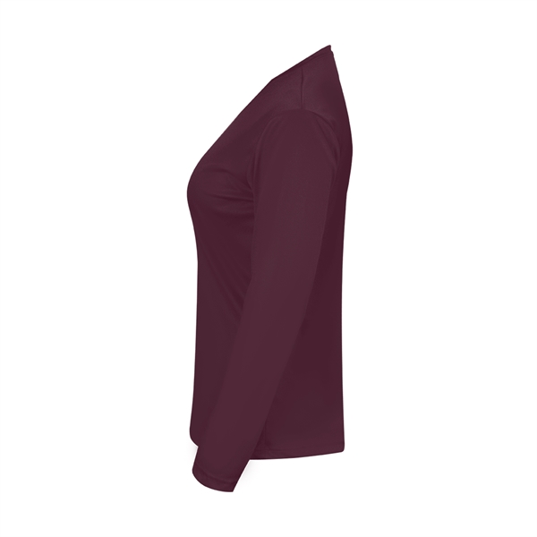 Long sleeve women's tee with double-needle hem, self-fabric collar and cuffs.... from ASI 37461 Augusta Sportswear