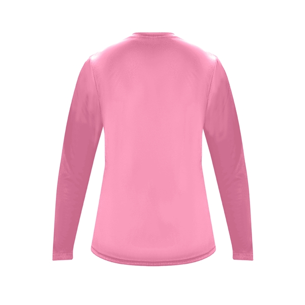 Long sleeve women's tee with double-needle hem, self-fabric collar and cuffs.... from ASI 37461 Augusta Sportswear