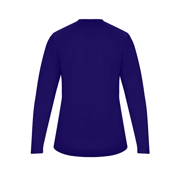 Long sleeve women's tee with double-needle hem, self-fabric collar and cuffs.... from ASI 37461 Augusta Sportswear