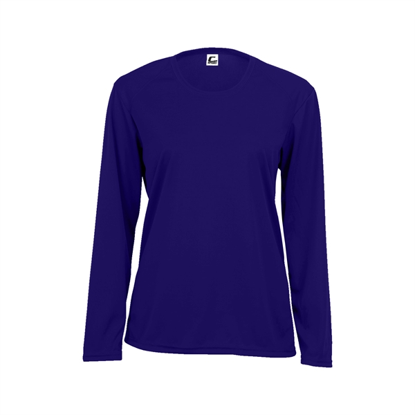Long sleeve women's tee with double-needle hem, self-fabric collar and cuffs.... from ASI 37461 Augusta Sportswear