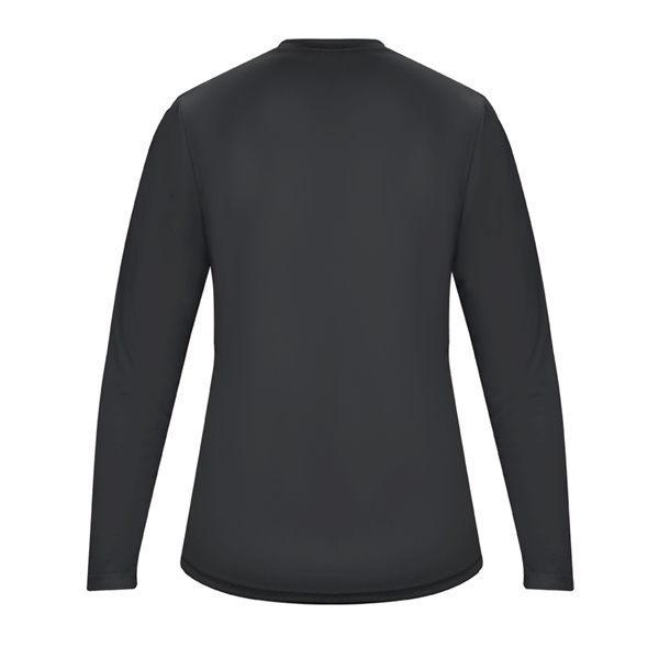 Long sleeve women's tee with double-needle hem, self-fabric collar and cuffs.... from ASI 37461 Augusta Sportswear