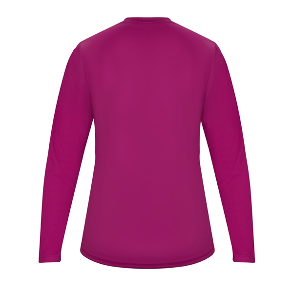 Long sleeve women's tee with double-needle hem, self-fabric collar and cuffs.... from ASI 37461 Augusta Sportswear