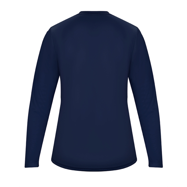 Long sleeve women's tee with double-needle hem, self-fabric collar and cuffs.... from ASI 37461 Augusta Sportswear