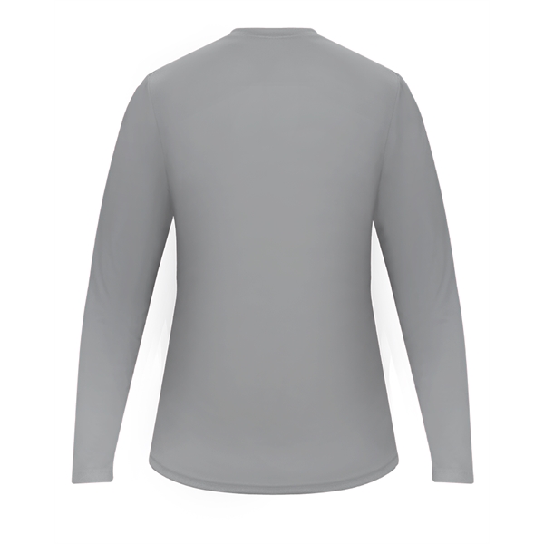 Long sleeve women's tee with double-needle hem, self-fabric collar and cuffs.... from ASI 37461 Augusta Sportswear