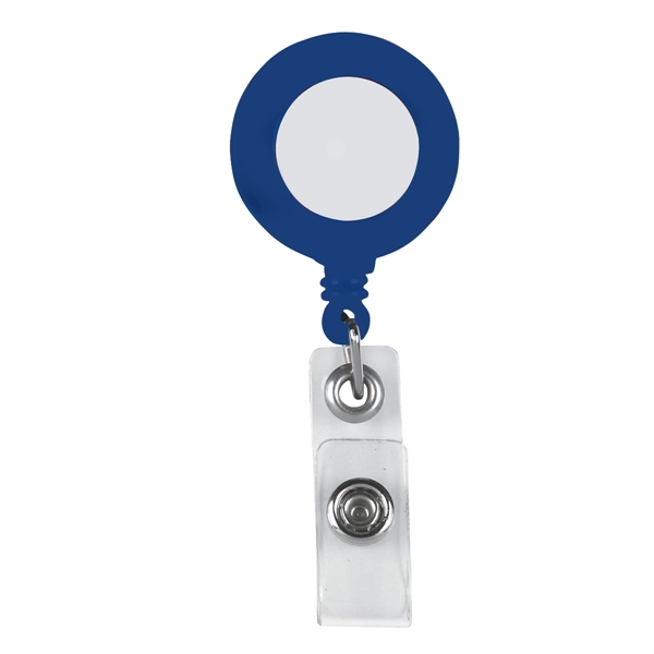 Badge holder with 24" retractable cord and white laminated label.... from ASI 61125 Hit Promotional Products / Hit®