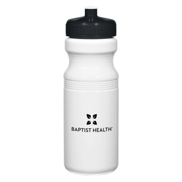 24 Oz. Poly-Clear Fitness Bottle. White and Translucent: Made With PET... from ASI 61125 Hit Promotional Products / Hit®