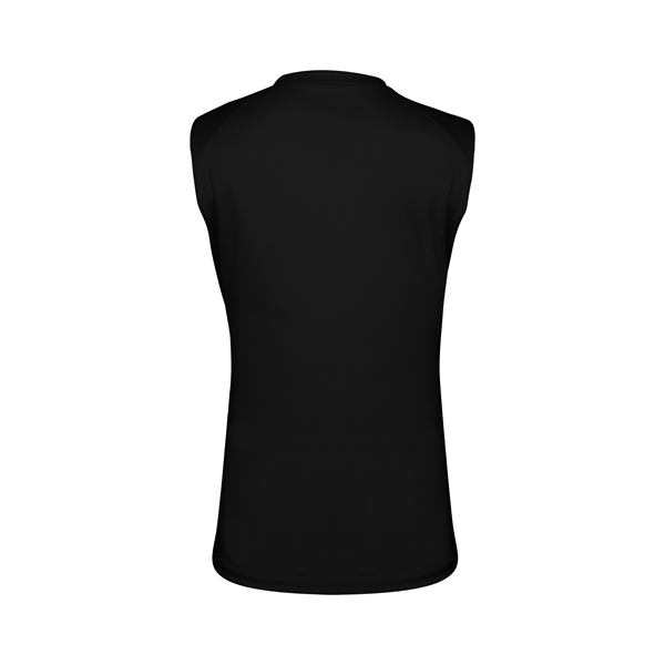 Women's sleeveless tee with self-fabric collar , Contour silhouette, Double-needle hem.... from ASI 37461 Augusta Sportswear