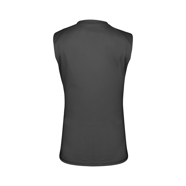 Women's sleeveless tee with self-fabric collar , Contour silhouette, Double-needle hem.... from ASI 37461 Augusta Sportswear