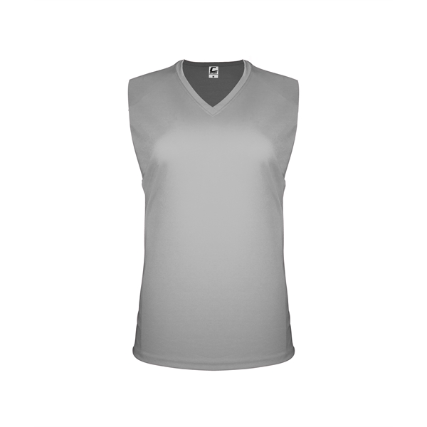 Women's sleeveless tee with self-fabric collar , Contour silhouette, Double-needle hem.... from ASI 37461 Augusta Sportswear