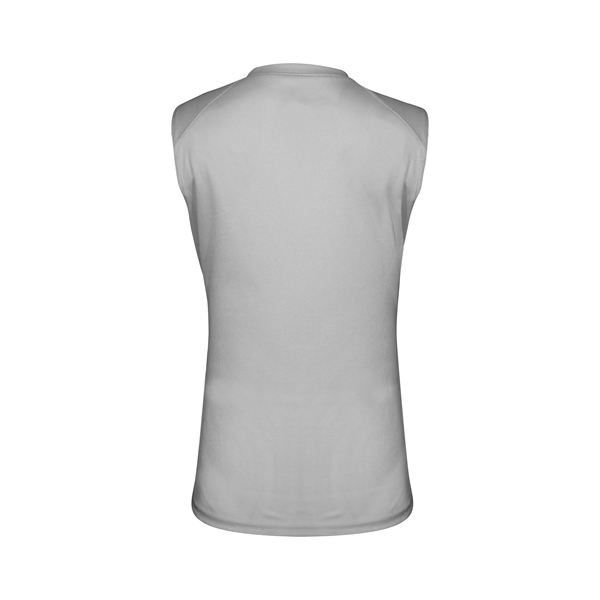 Women's sleeveless tee with self-fabric collar , Contour silhouette, Double-needle hem.... from ASI 37461 Augusta Sportswear