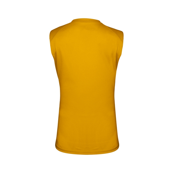 Women's sleeveless tee with self-fabric collar , Contour silhouette, Double-needle hem.... from ASI 37461 Augusta Sportswear