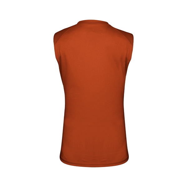 Women's sleeveless tee with self-fabric collar , Contour silhouette, Double-needle hem.... from ASI 37461 Augusta Sportswear